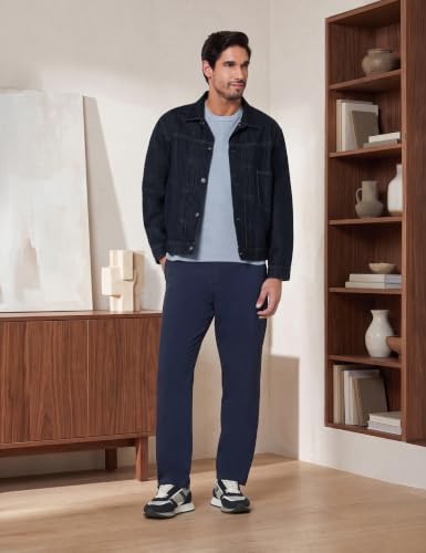 Image of Amazon Brand - Symbol Men's Relaxed Fit 100% Cotton Casual Trouser | Constructed Waistband | Pants | Available in Plus Sizes