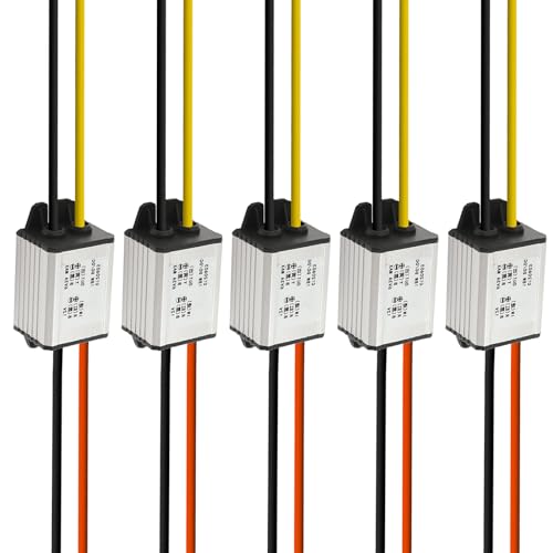 Image of 5Pcs 12V to 6V Car Power Voltage Converter DC 9V-22V 12V to 6V Buck Voltage 3A 18W Waterproof DC Step Down Volt Module Power Supply Board Compatible with Car Vehicle Automotive LED Display Radio