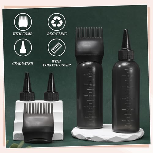 image for Pimoys Hair Oil Applicator Bottles Dye Brush for Women Scalp, Hair Col