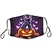Adults Boys Girls Warm Protective Masks Fashion Scarf Anti Dust Windproof Mouth Cover, Halloween French Bulldogs Pumpkins And Fluttering Butterflies Art Mouth Decoration for Sports Travel Hiking