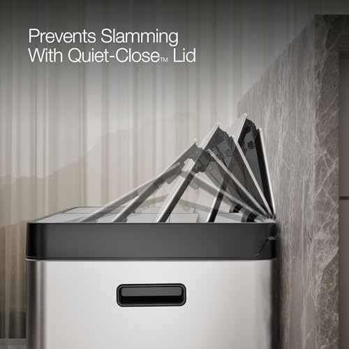 82-Liter Stainless Steel Dual-Bin Step Trash Can by Kohler - Image 6