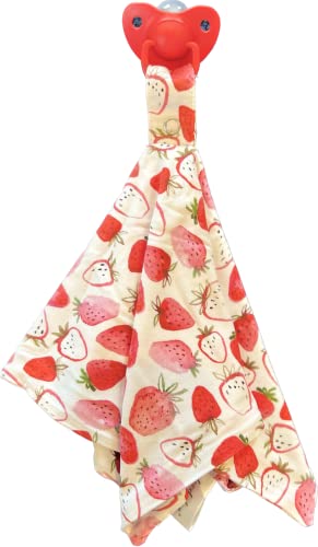 Image of Doodalou Bamboo Viscose Baby Blanket with Pacifier Clip (You are Berry Special)