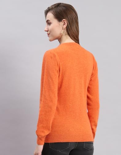 Image of Monte Carlo Women Regular Fit Full Sleeve Solid Round Neck Winter Cardigan (Pack of 1)