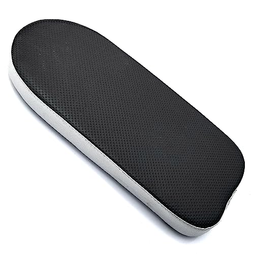 LEXICANMHS Cojín para Asiento Trasero de Bicicleta, sillín Trasero de PU Negro, cómodo Asiento de Bicicleta, Asiento Trasero para Bicicleta de montaña,31 x 15 x 4 cm (Borde Plateado Negro)