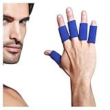 Clicitina 10-teiliges Set Fingermanschetten, waschbare, schützende Fingerspitzen-Sportschutzbügel Testberichte Fahrradhelm (Blue, One Size)