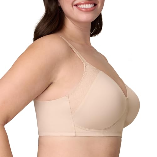 PLAYTEX Women's Smoothing Wireless, T-Shirt Plus Size Bras Available, Full Coverage, 4-Way Support3