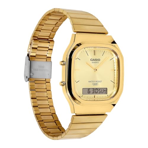 Image of Casio Vintage AQ-240EG-9ADF Analog-Digital Gold Dial Unisex (D421)