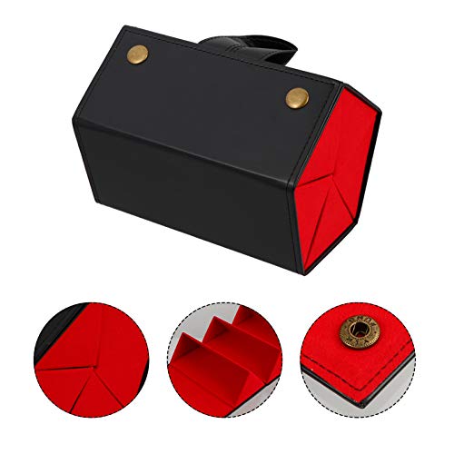 Estojo organizador de óculos de sol de couro com 5 compartimentos da Besportble, caixa dobrável para