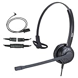 Call Center Telephone Headset 2.5mm Office Phone Headset with Microphone for Panasonic Cordless...