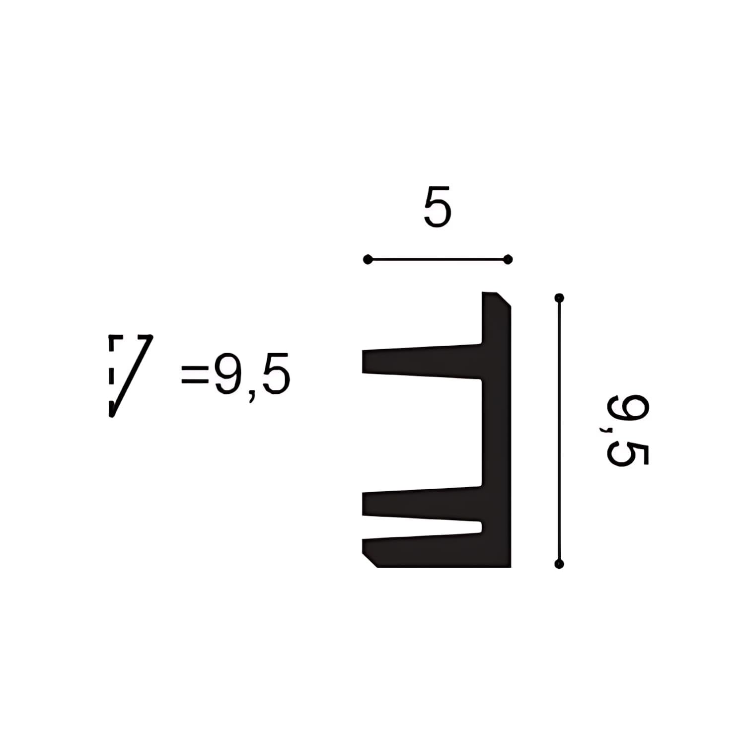 Perfil moderno para iluminación LED C381