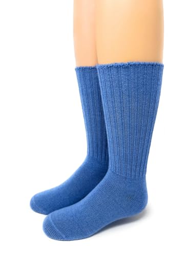 WARRIOR ALPACA SOCKS - Superfine Alpaca Wool Socks For Boy's And Girl's - Cuff-able Crew - Solid – Ribbed