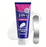 Feisou Hair Remover Cream, Facial & Body Hair Removal Cream, Painless Bikini Hair Removal Depilatory Cream with Aloe Vera & Vitamin E, Soothing Nourishing Formula for Sensitive Skin, 100g/3.52oz