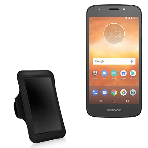 BoxWave Case Compatible with Motorola Moto E5 Play - Sports Armband, Adjustable Armband for Workout and Running for Motorola Moto E5 Play - Jet Black