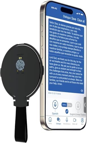 Language Translator Device for All Languages, Pocket AI Real Time Translation Device, Voice/Word/Photo/Call/Offline Translate for Travel, Business & Learning (Black)