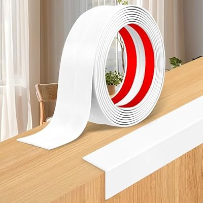 Wall Corner Protector Moulding Trim Peel and Stick Wall Corner Guards Trim Flexible Self Adhesive Edge Protector Moulding, 0.8 in x 10 Ft, White