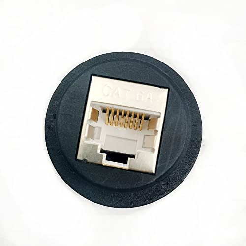 DEVMO 2PCS Empalmes RJ45 Impermeables CAT 5e/6A Negro miniatura 4