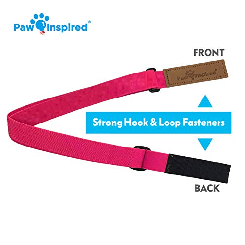 Image of PAW Inspired Dog Diaper Suspenders, Pink, Small /Medium | Small /Medium, Stretchy Adjustable Straps, Velcro Closures, For Female and Male Disposable and Washable Diapers
