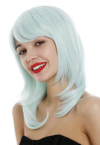 WIG ME UP - 3003-T2333 Lady Wig shoulder-length medium long layered straight hair light green, light green (T5507) - Image 2