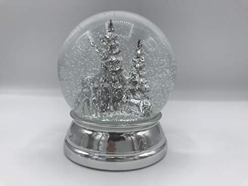 Hermann Bauer jun. Kollektion Schneekugel Rentiere mit Tannenbäumen (12 cm, versilbert, anlaufgeschützt) Cover