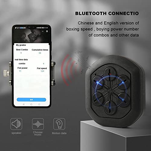 Glikur Music Boxing Pads- Boxing Training Punching Equipment, Smart Boxing Machine Wall Mounted,Portable Music Puch Bag Fighting Game,Electronic Music Boxing Equipment #TOP2
