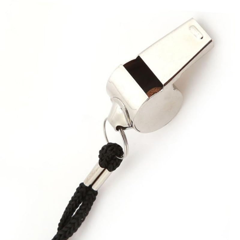 GUYANA Fischietto Fischio in Acciaio Inossidabile Fischio di Emergenza Fischio da Esterno for Arbitro Sportivo di Calcio Fischietto Arbitro (Color : 5PCS Sliver)