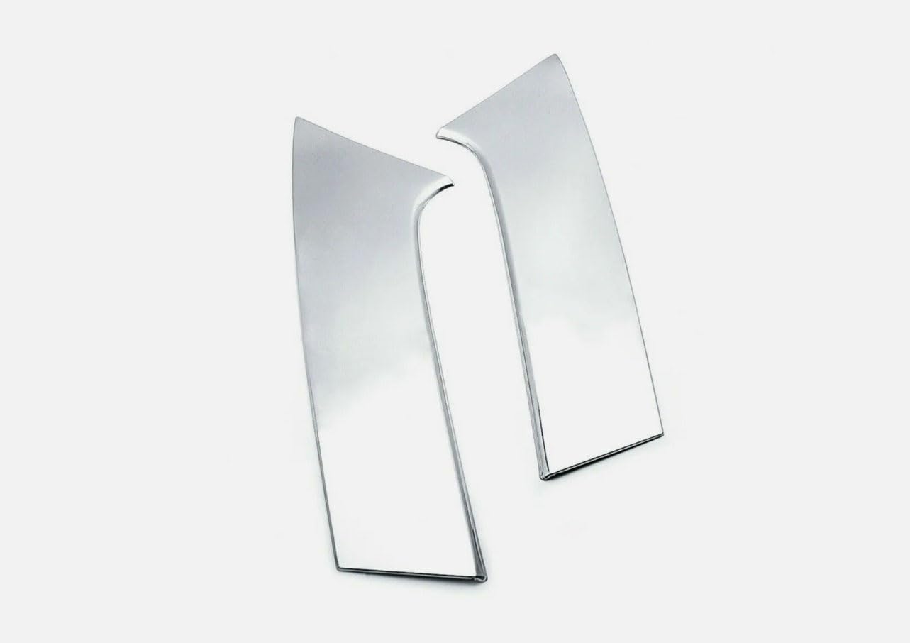 Car Accessories Fit for Nissan Rogue 2014-2019 Stainless Steel Exterior Rear Window Pillar Spoiler Cover Trim 2PCS Set