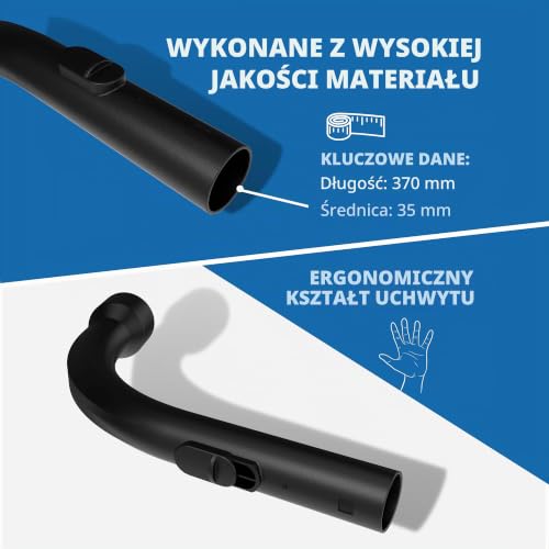 STONE REEF Komfortowa Rura Uchwytu Węża Ø 35 mm - Kompatybilna z Odkurzaczem Miele S8, S6, S5, S4, S2, S1, C1, C2, C3, H1 Complete, Compact, Classic, Swing, Seria S8000 - Części