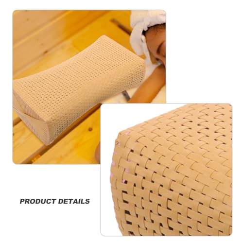 Oreiller de sauna en rotin tressé lot de 2 coussins ergonomiques grand format - 7