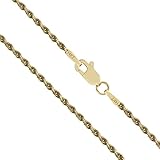 14K Solid Yellow Gold Rope Chain Necklace