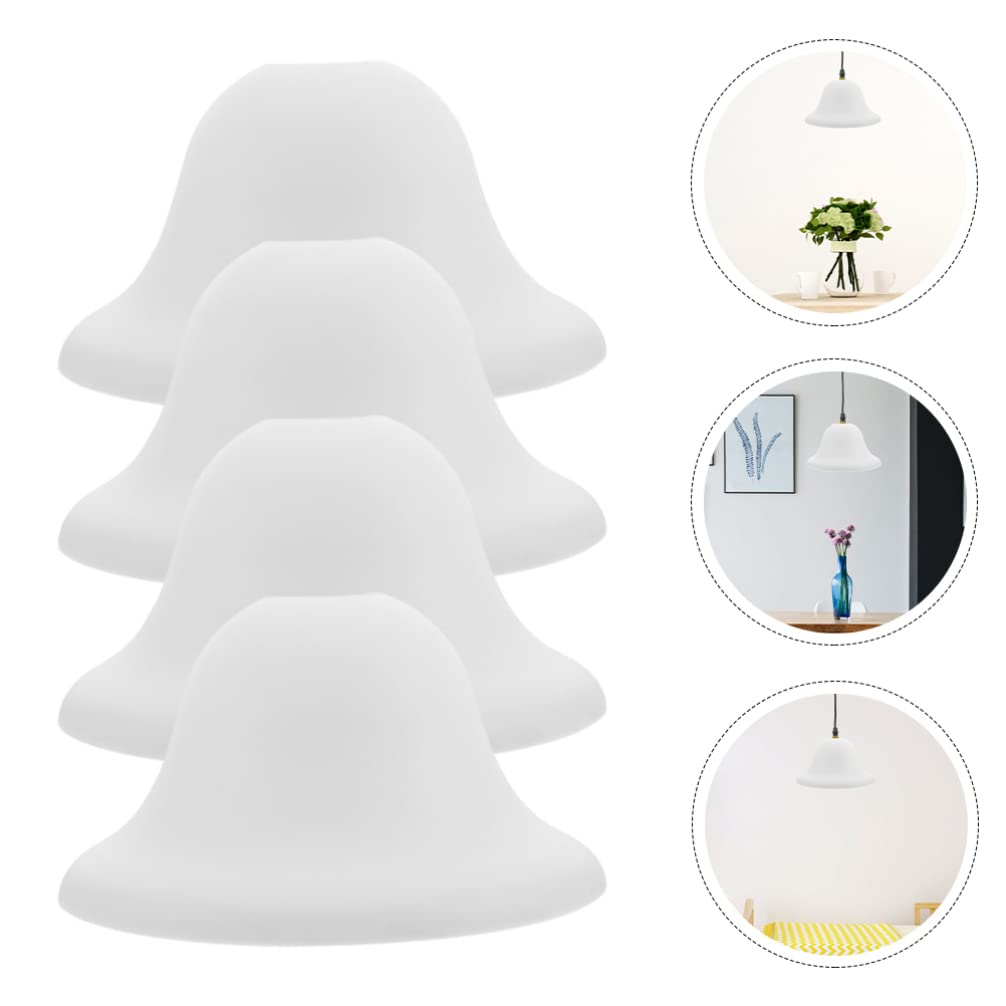 4 unids Campana en forma de pantalla de lámpara Torchiere reemplazo de pantalla de hongo cubierta de luz de ventilador de techo globos reemplazo para mesa piso lámpara de pared 9