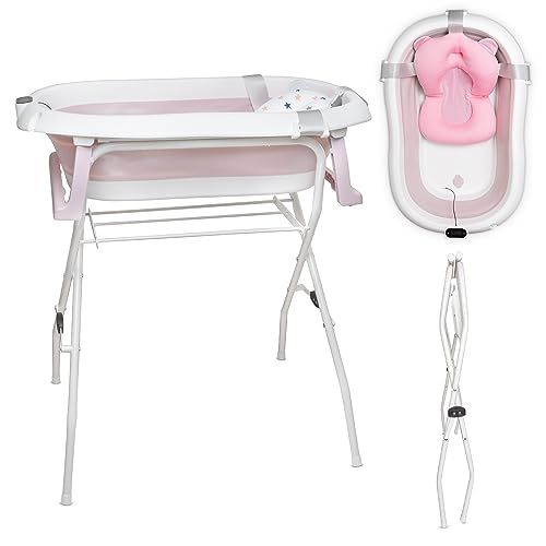 Comfort: il cuscino ergonomico adatto ai bambini (materiale: 8% poliuretano, 92% poliestere) è fissato saldamente al bordo della vasca. Il bambino sarà stabile e confortevole. Può essere lavato a mano