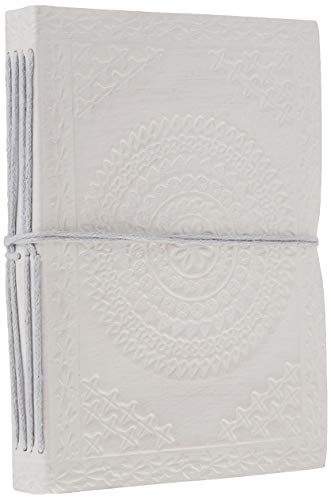 Agenda en cuir blanc de bureau pour organiser vos projets quotidiens