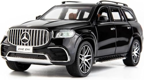 Image of Invite Enterprise Die-cast Car 1:24 MERCEDAS GLS63 Diecast Metal Pullback Toy car with Openable 6 Doors, Light Music Boys Gifts Toys(1:24 MERCEDAS GLS63 - Black)