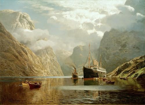 Affiche Toile Auguste Naeröfjord Karl Von Eckenbrecher 60x90cm Décoration Chambre