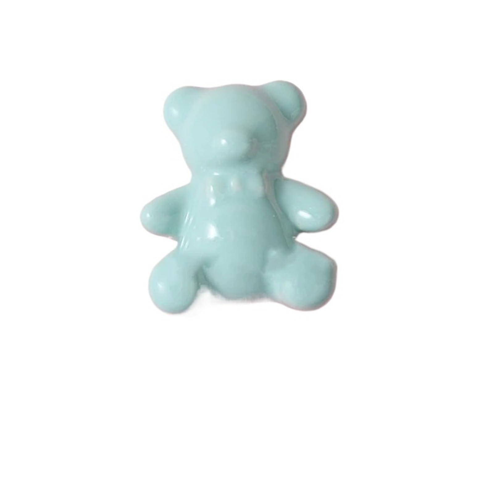 Kifsdlf Green Ceramic Cartoon Knob Bear Shaped Knobs Drawer Handles Cute Cabinet Pulls For Cupboard Wardrobes Furniture(Green)