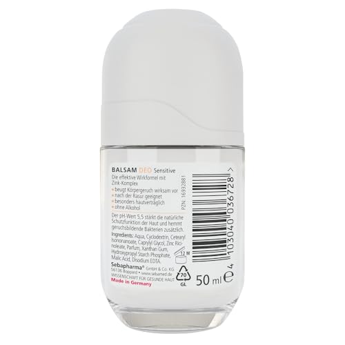 Sebamed Balsam Deo Sensitive Roll-on für Damen und Herren, 50 ml
