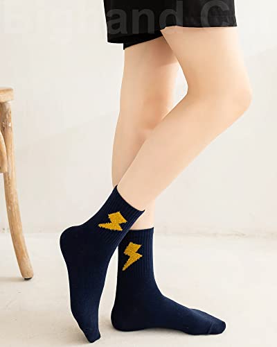 Image of IIG Women's Fashion Cute Cotton Socks Novelty Funny Above Ankle Crew Socks Holiday Gifts for Women 4 /5 Pairs