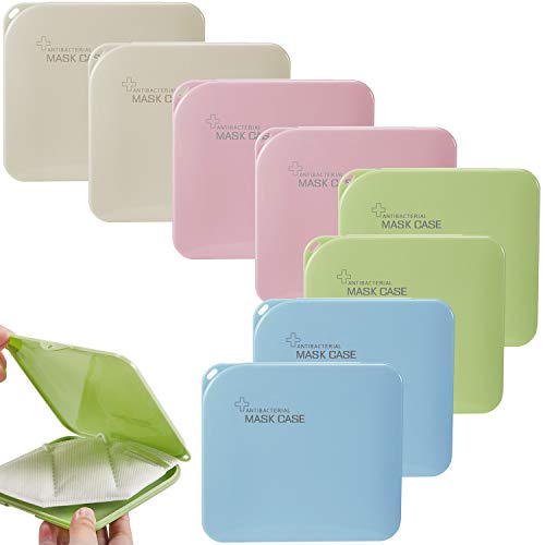 Preisvergleich Produktbild 8 Stücke Gesichtsabdeckung Aufbewahrung Box Kunststoff Gesichtsschutz Schachtel Organisator Staubdichte Mundabdeckung Aufbewahrung Behälter
