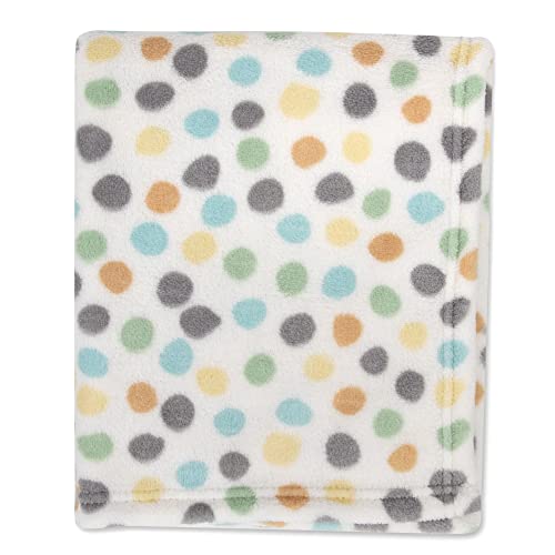 Plush Fleece Receiving Baby Swaddle Blankets 30X40 Baby Security Blanket 2 Pack For Boys, Girls (Colorful Rainbows & Polka Dots) #TOP3