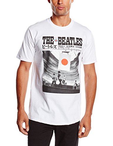The Beatles Men's Live At The Budokan Short Sleeve T-Shirt, White, XX-Large