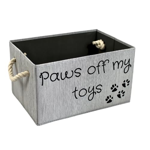 SD SKYDEN live above all Storage Bin for Dog Toys | Medium size dog toy storage | Dog Toy Organizer for Chew Toys, Balls, and More | Toy Storage Bins for Dogs | Permanent Ink printed lettering