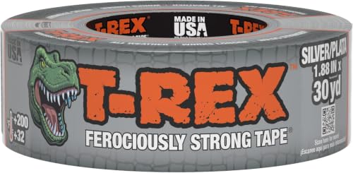 Image of T-REX Tape Heavy Duty Duct Tape with UV Resistant & Waterproof Backing for Ferociously Strong Repairs, 1.88 inch x 30 yd, Gunmetal Gray, 1 Roll (Pack of 6)