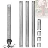 DIUNAOZI Complete Water Well Drilling Kit,1-1/4 Inch Stainless Steel Drive Point Well with 60 Gauze Mesh Screen,36' Sand Point Well,Heavy Duty Galvanized Drive Pipes and Couplings for DIY Well 3+1kit