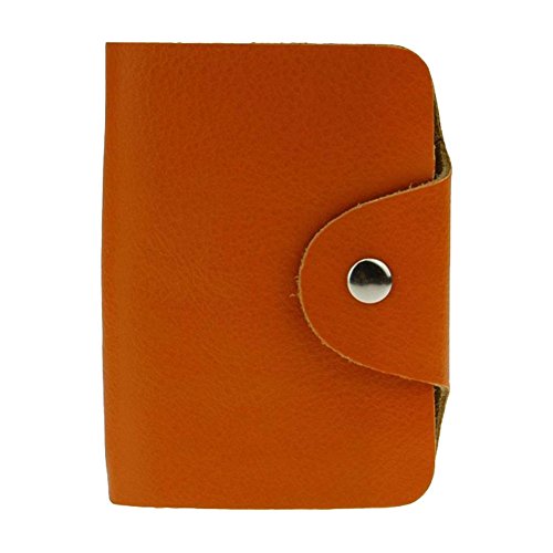 MEYKISS Cowhide Credit Card Case Bag Holder with 26 Slot