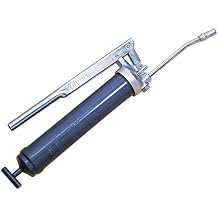 Lincoln 1142 Lever Action Grease Gun, HD Cast Iron Pump Head, 10000 PSI Max Pressure, 14.5 oz Cartridge or 16 oz Bulk, Flip Over Follower, Includes 6 Inch Extension and Hydraulic Coupler