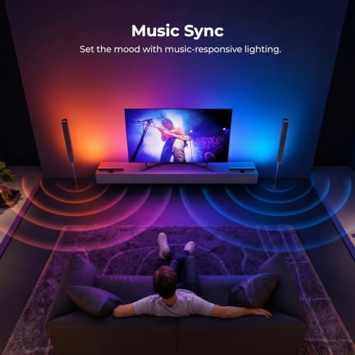 Image of Apex HDMI Sync TV Bar Light, RGBIC Bars, TV Screen Sync Lighting for Gaming, Movies & Home Theater, Music Reactive, Alexa & Smart Life App Control, Compatible with Apex HDMI Sync 2.0 System