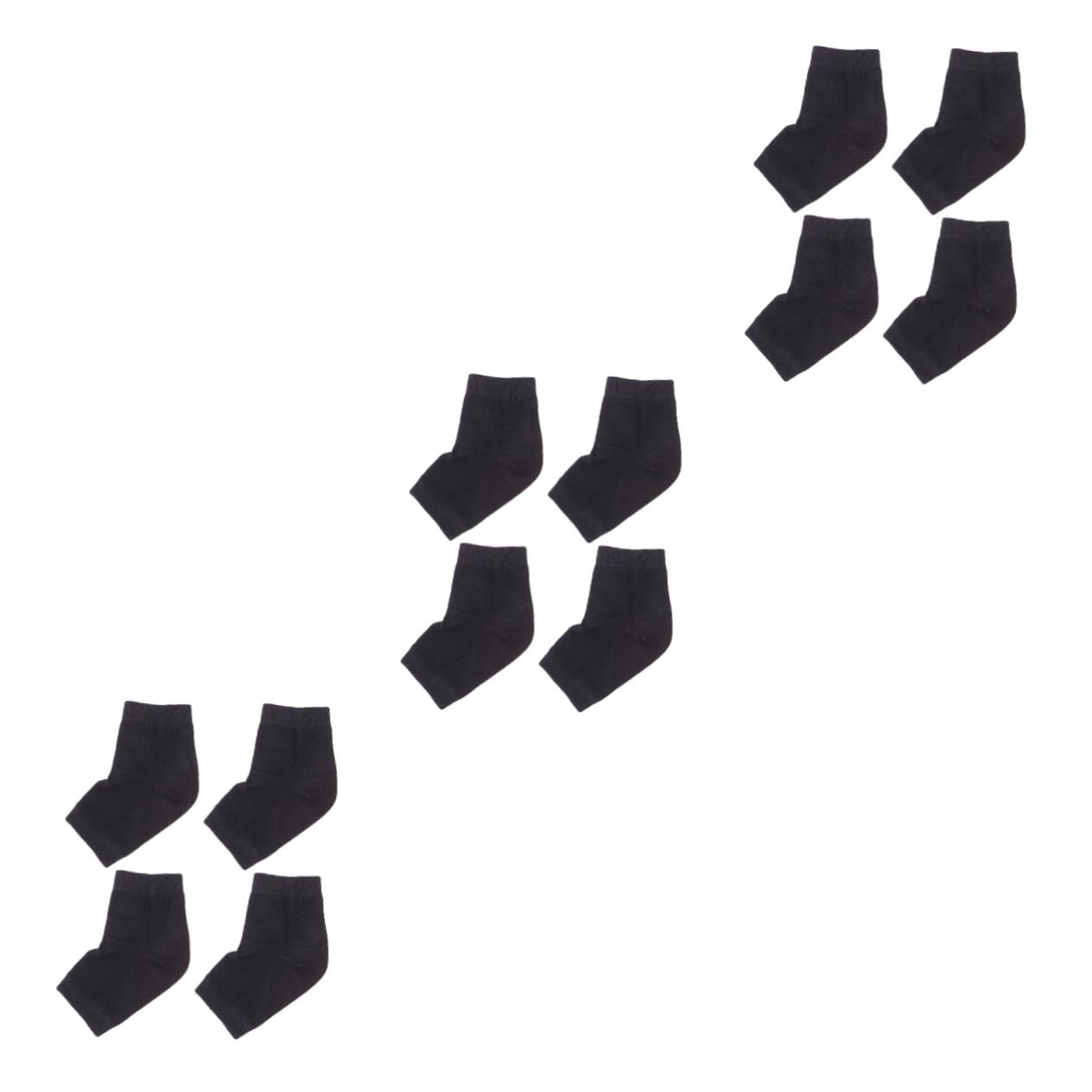 Housoutil 3sets Ankle Socks Gel Moisturizing Heel Socks Prevent Cracks Soft Polyester-Cotton Fabric 2pairs*3