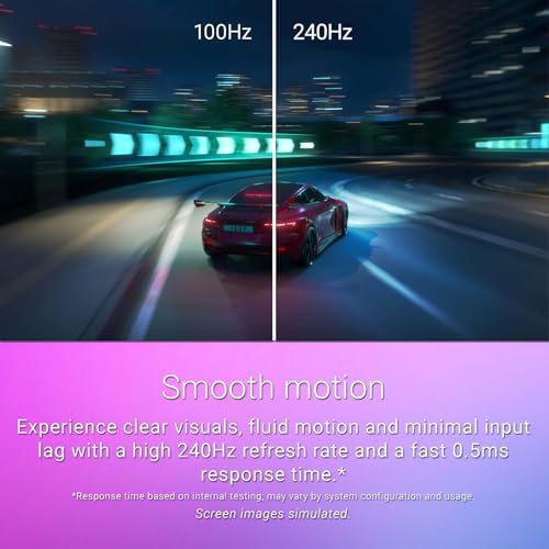 Image of Dell 27 inch Gaming Monitor, FHD 1080p Fast IPS Display, 240Hz Refresh Rate, 0.5ms Response Time, AMD FreeSync Premium, 99% sRGB Color, HDMI 2.1 & DisplayPort 1.4, Tilt Adjustable - Black