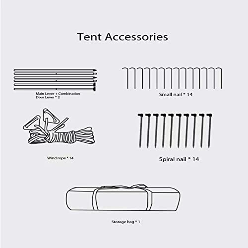 Carpa para camping doble con puertas y toldo miniatura 4