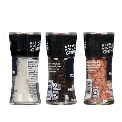 Morton Grinder Set - Sal Rosada Himalaya, Sal Marina y Pimienta, Set 3 piezas miniatura 3
